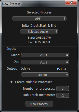 New Process Window